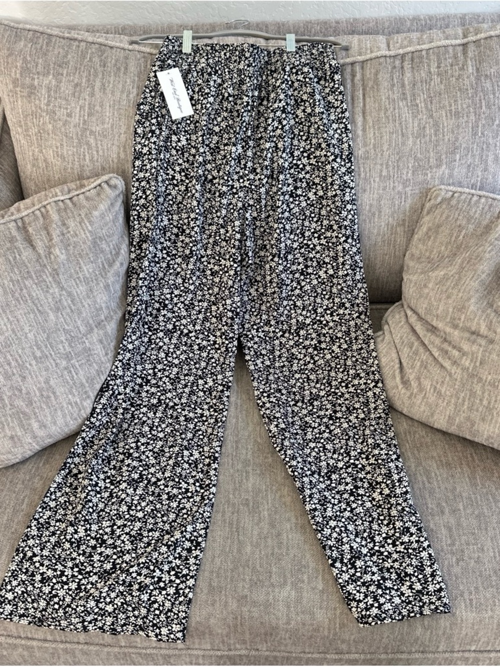 Better Be Black & White Floral Wide-Leg Pants